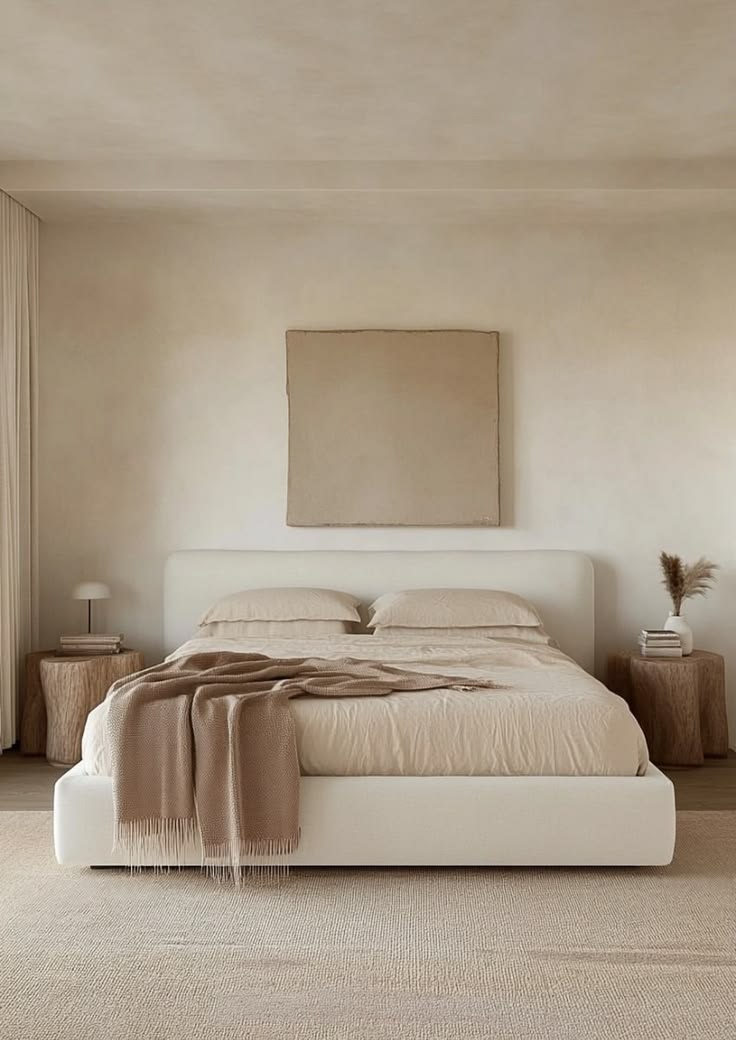 Ivory Plinth Bed Frame